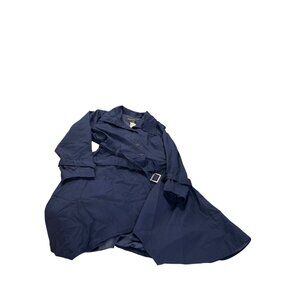 Ashley Stewart Womens Navy Blue trench peacock Coat Size 26 SKU 9250